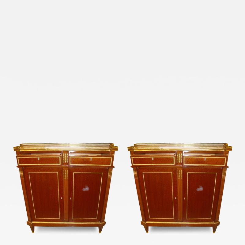 Maison Jansen Pair of Maison Jansen Russian Neoclassical Style Cabinets