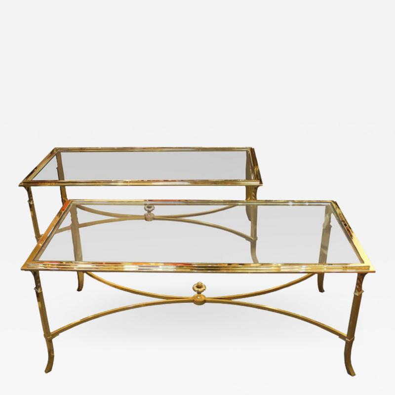 Maison Jansen Pair of coffee tables Maison Jansen France circa 1980