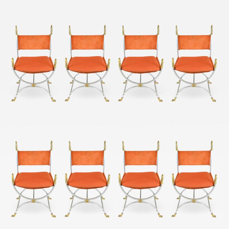 Maison Jansen Set of 8 dining chairs by Maison Jansen