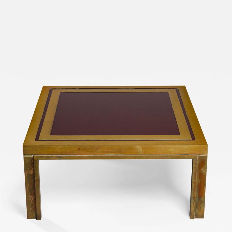 Maison Liwans Maison Liwans Square Low Table In Brass And Perspex Italy 1970s