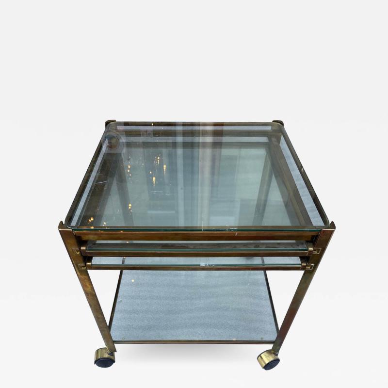 Maison Malabert 1970 Jacques Quinet Extensible Rolling Trolley for Malabert from Paris Palace