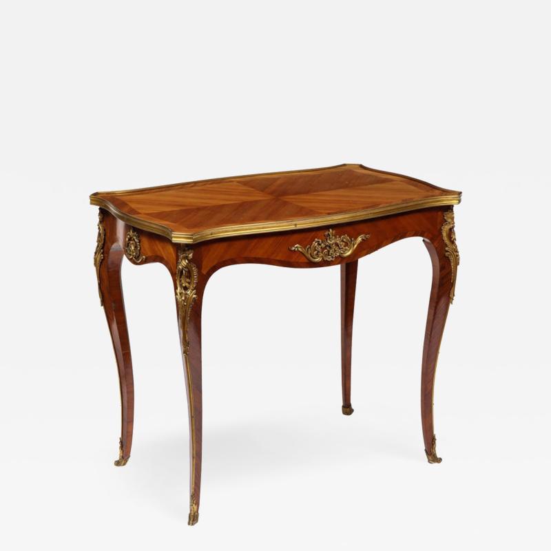 Maison Millet Maison Millet a Louis XV Style Ormolu Mounted Parquetry Kingwood Table