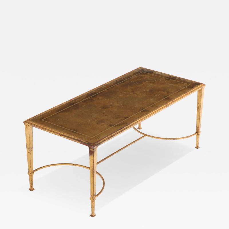 Maison Ramsay French Gilt Iron Coffee Table Attributed to Maison Ramsay C 1960