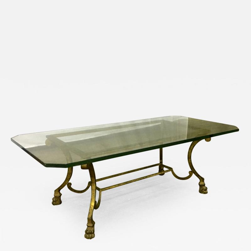 Maison Ramsay Maison Ramsay Rarest Lion Legs Gold Leaf Wrought Iron Big Coffee Table