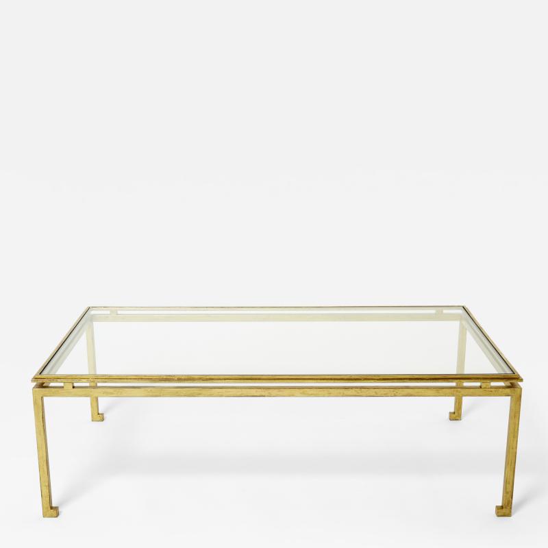 Maison Ramsay Maison Ramsay coffee table gilded iron glass 1950