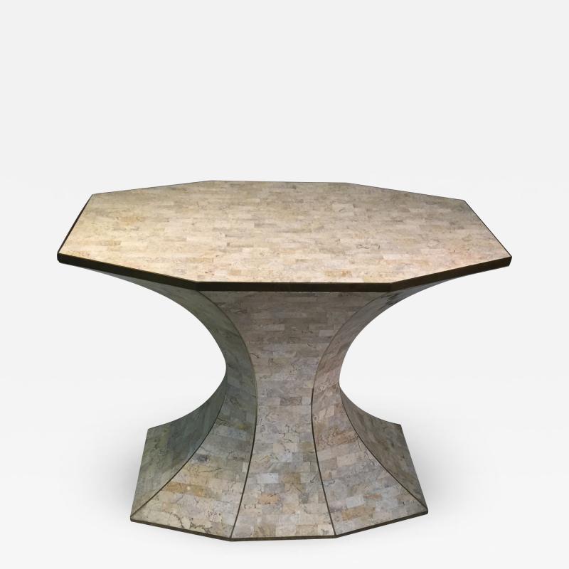 Maitland Smith MAITLAND SMITH TESSELLATED MARBLE CORSET CONSOLE