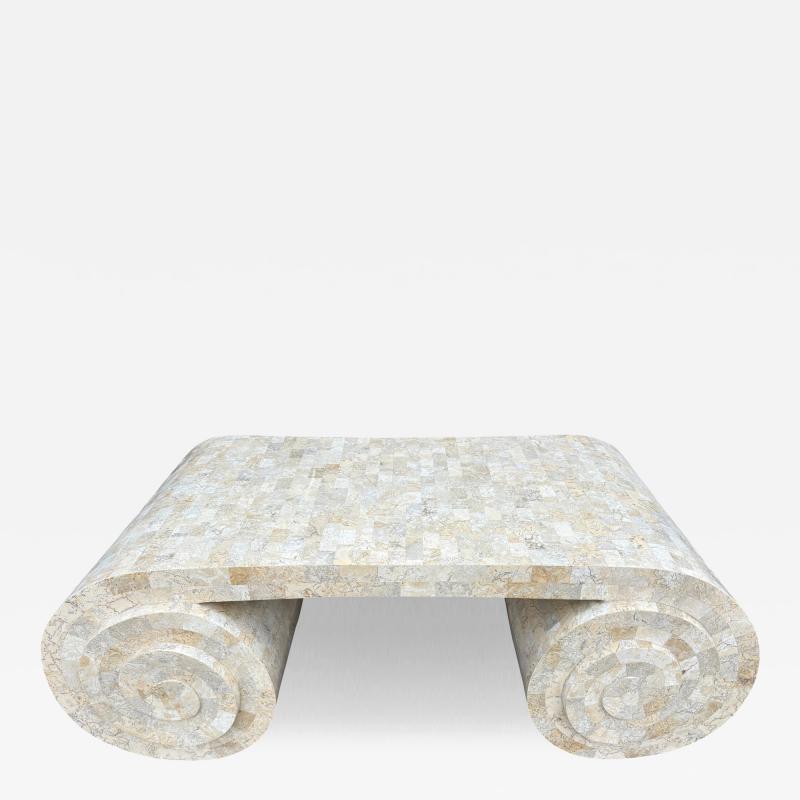 Maitland Smith Mainland Smith Tessellated Marble Cocktail Table