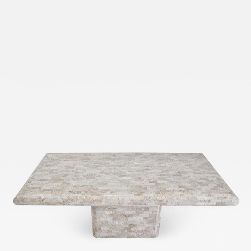 Maitland Smith Tessellated Travertine Dining Table 1970 s