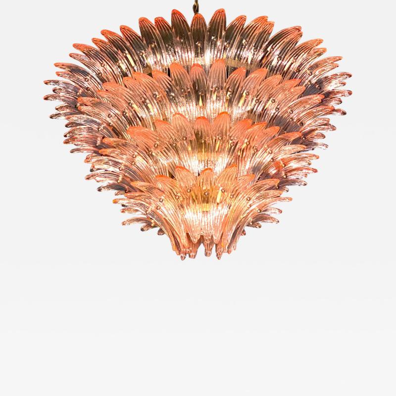 Majestic Pink Murano Palmette Chandelier