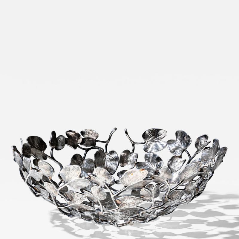 Mann Singh Silver Plated Bowl Model Kachnar II by Mann Singh for Driade Italy
