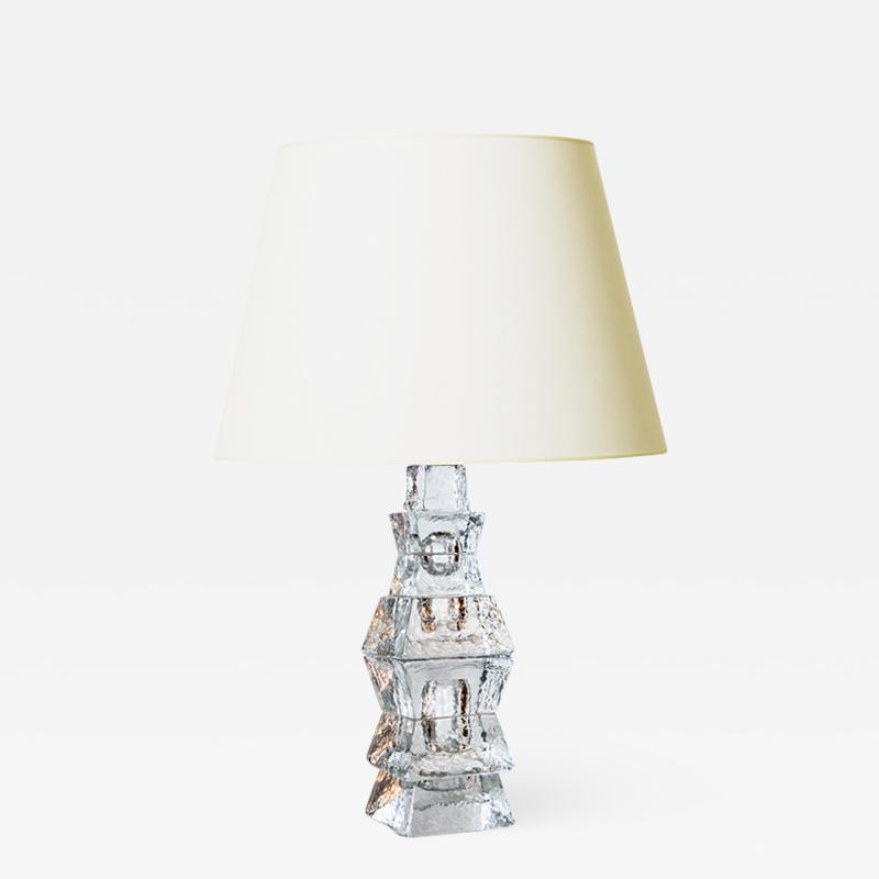 Mantorp Glasbruk Brutalist lamp by Mantorp