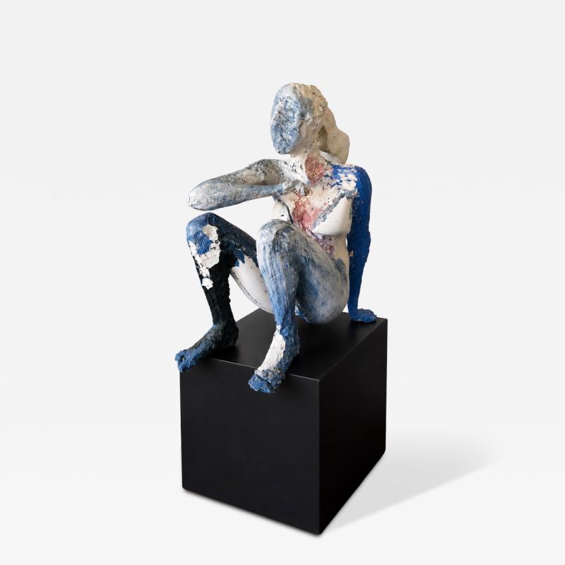 Manuel Neri MANUEL NERI 1930 2021 Blue Blond 1979 Painted Plaster 33 x 26 x 26 inches