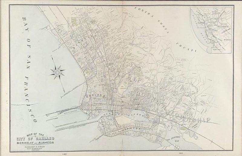 Map of Oakland Calif circa 1904