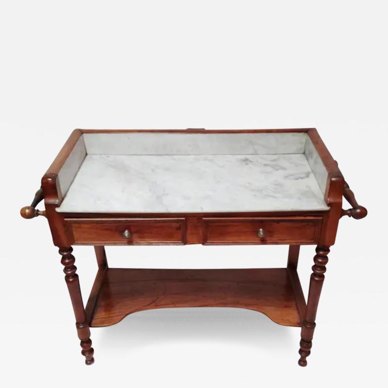 Marble top washstand console