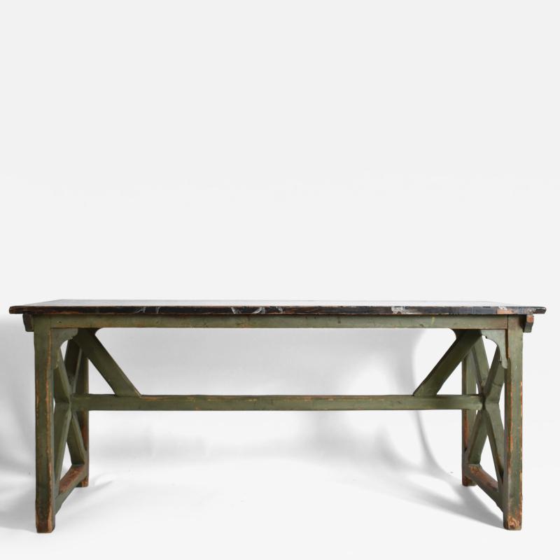 Marble trompe loeil console table 1920s 