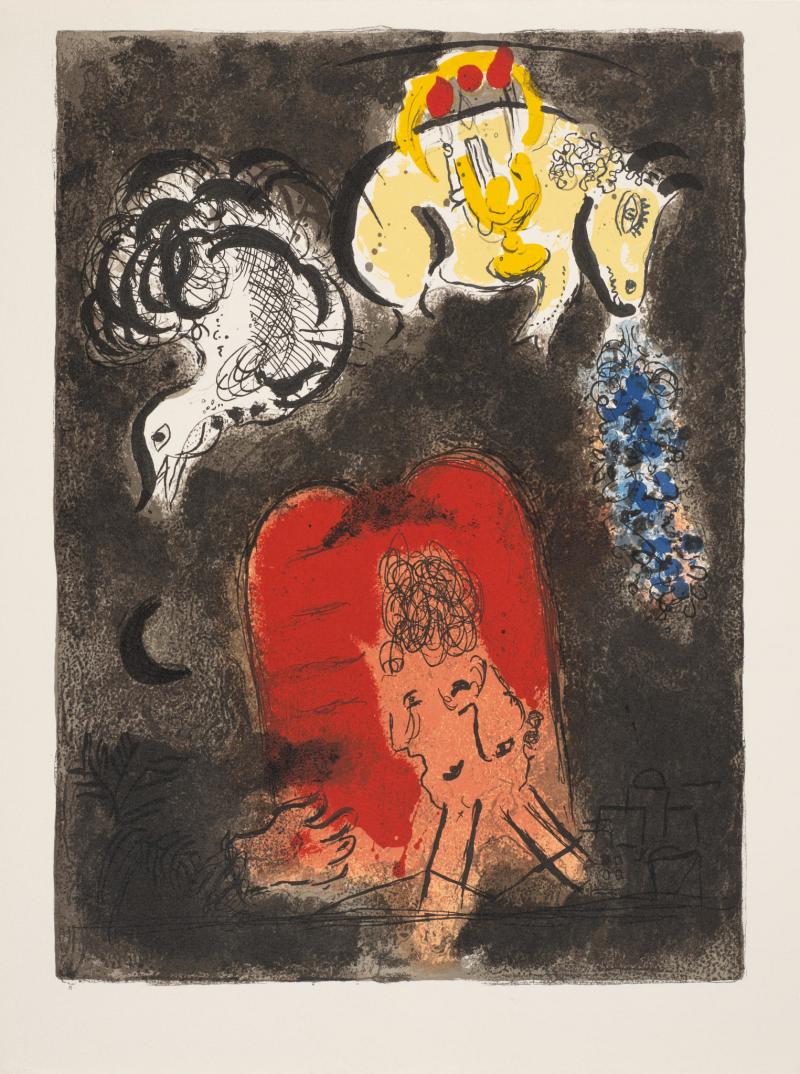 Marc Chagall Marc Chagall Moses and the Tablets of the Law from The Story of Exodus