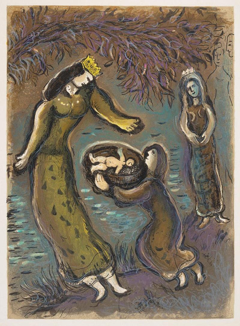 Marc Chagall Marc Chagall Pharaohs daughter and Moses from The Story of the Exodus