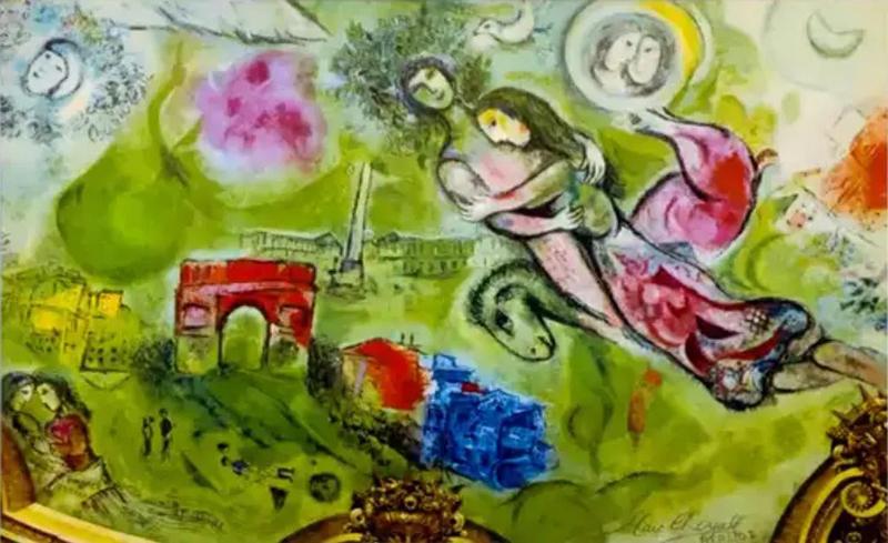 Marc Chagall Marc Chagall Romeo Juliet Original Lithograph Signed Framed 1975