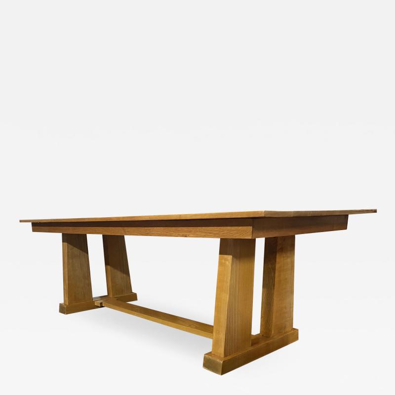 Marc Du Plantier Marc Duplantier Pharos style large solid oak dinning table
