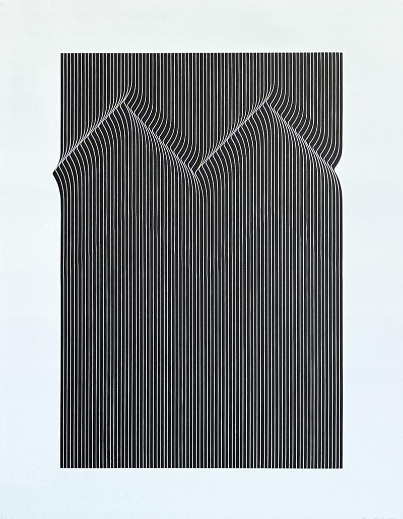 Marc Pessin Marc Pessin Grille Noire Silkscreen on Aluminum 1972