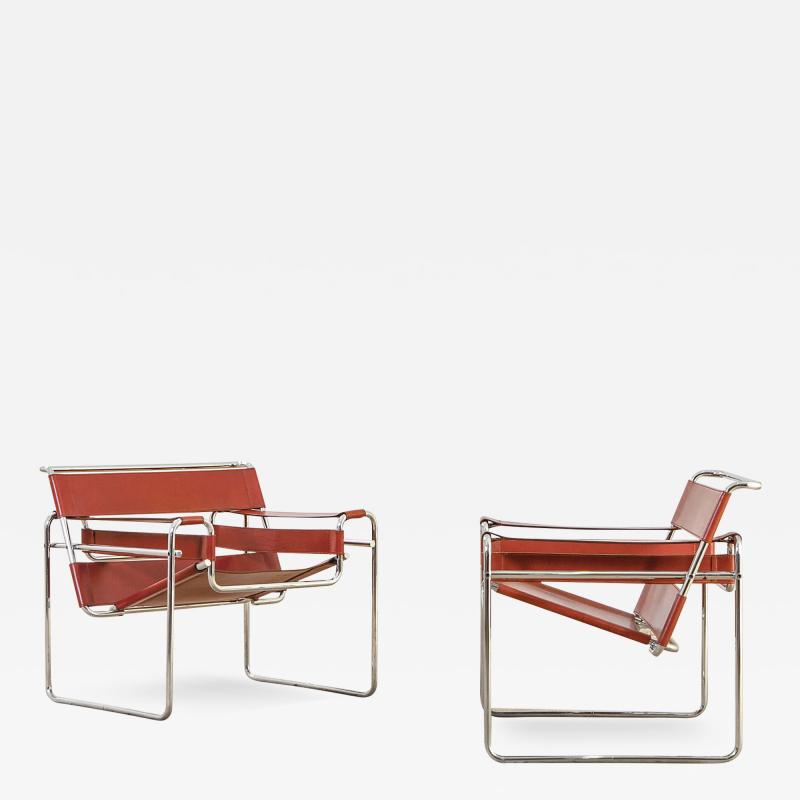 Marcel Breuer Marcel Breuer for Gavina Pair of Armchairs mod Wassily