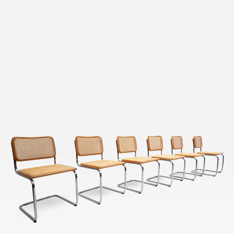 Marcel Breuer Set of 6 Marcel Breuer Wooden Cane Chairs