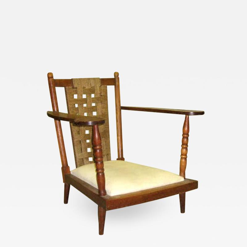 Marcel Louis Baugniet Rare Belgian Mid Century Modern Fireside Lounge Chair by Marcel Baugniet