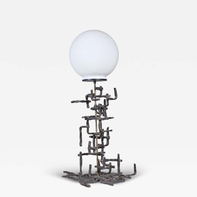 Marcello Fantoni Fantoni Brutalist Mid Century Iron Lamp