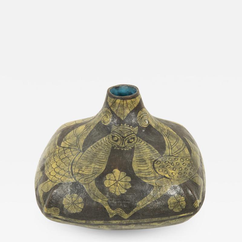 Marcello Fantoni Marcello Fantoni Ceramic vase with Etruscan inspiration circa 1960