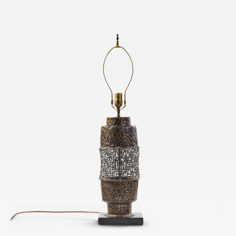 Marcello Fantoni Marcello Fantoni Mid Century Brutalist Copper Table Lamp
