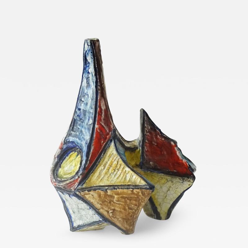 Marcello Fantoni Marcello Fantoni early cubist vase Italy 1950s