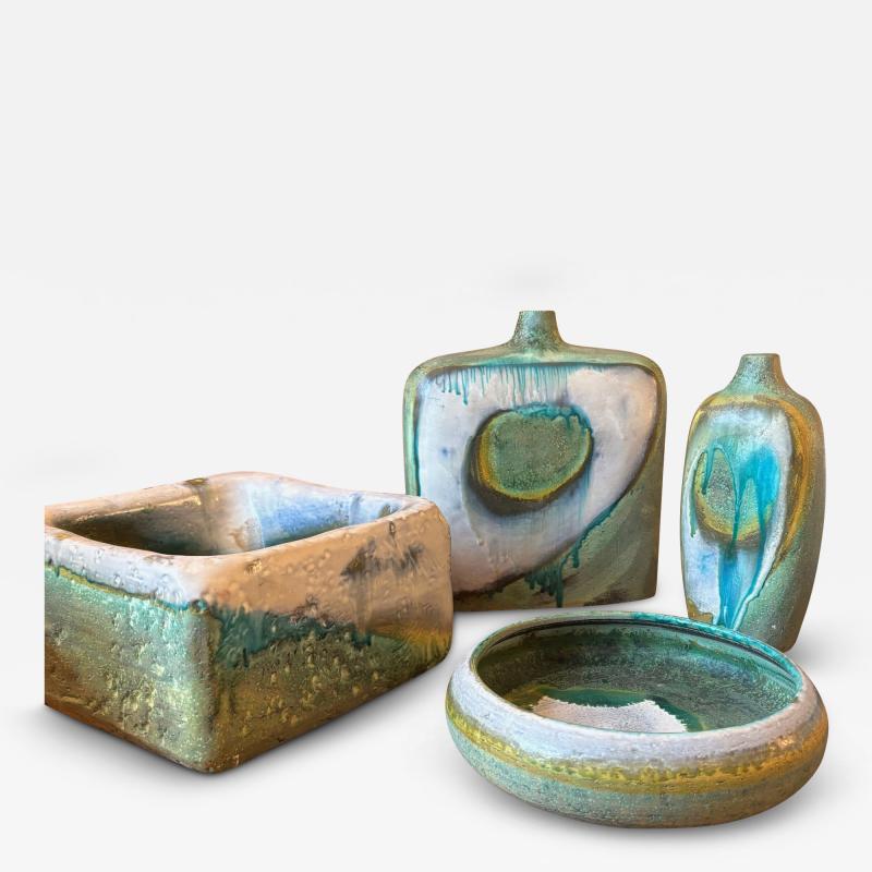 Marcello Fantoni Set of 4 ceramics by Marcello Fantoni 1960s Italy