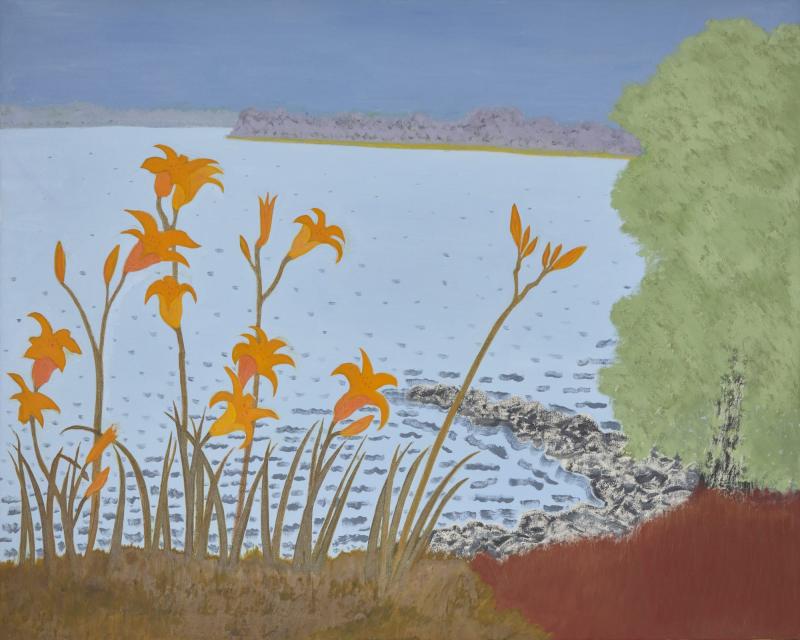 March Avery LILIES BY THE LAKE 1983
