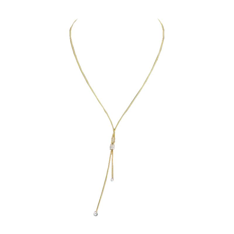 Marco Bicego Marco Bicego 18K Yellow Gold and Diamond Lariat Necklace Lucia Collection
