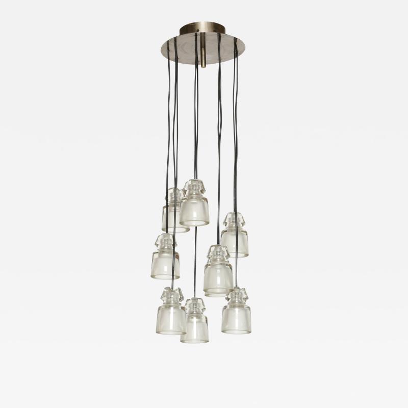 Marco Zanuso Cascading chandelier by Marco Zanuso for Oluce