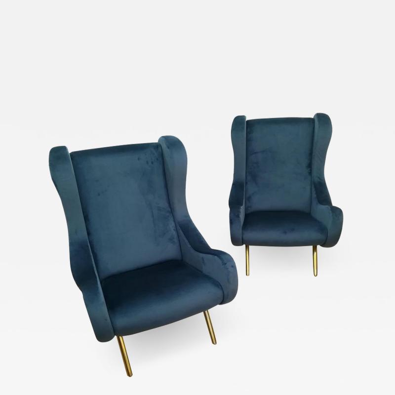 Marco Zanuso Gorgeous Pair of Armchairs in the Style of Marco Zanuso circa 1960