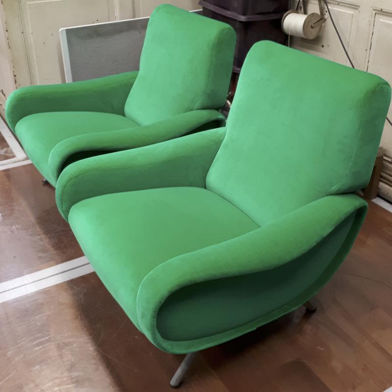 Marco Zanuso Marco Zanuso pair of model "lady" arm chair newly