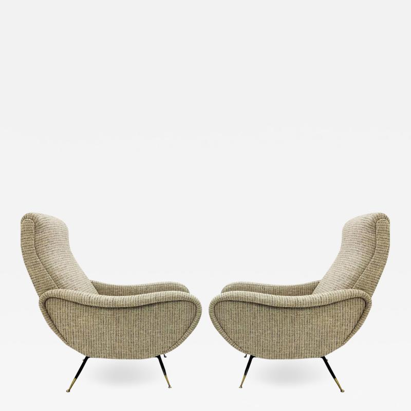 Marco Zanuso Pair Of Italian Armchairs In The Style Of Marco Zanuso 1950