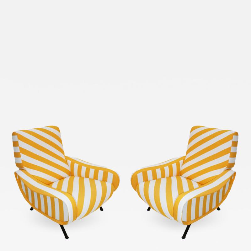 Marco Zanuso Pair of Armchairs Mod Lady Designed by Marco Zanuso and Edited by Arflex