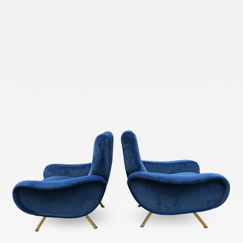 Marco Zanuso Pair of Lady Armchairs for Arflex Italy 1950s