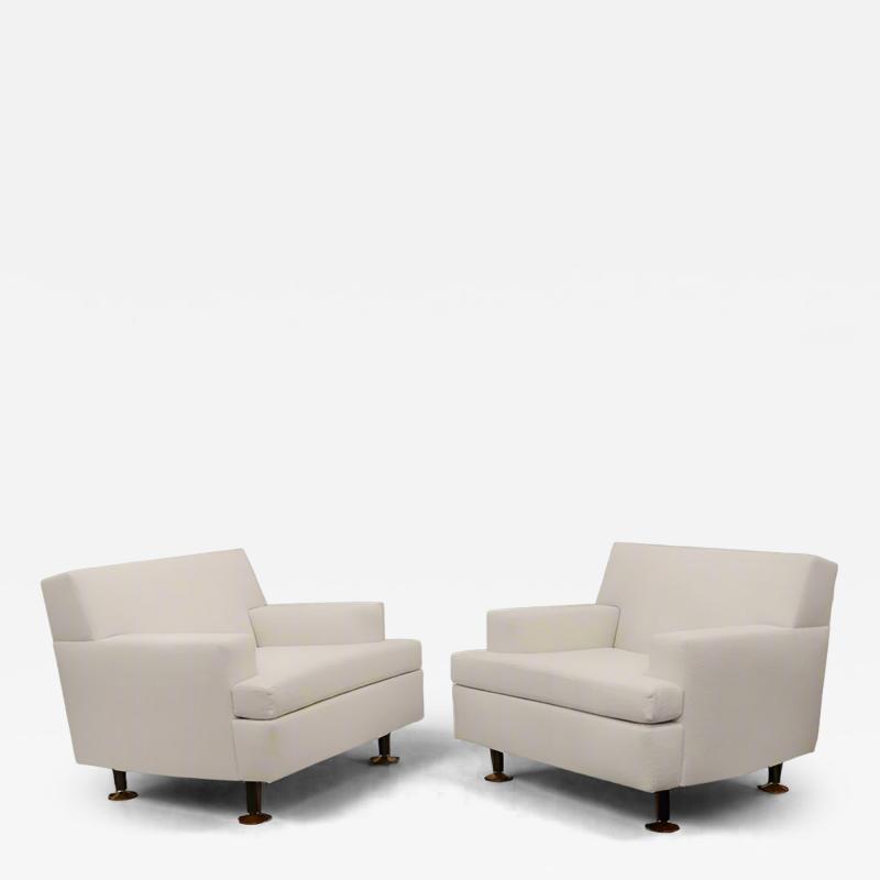 Marco Zanuso Pair of Marco Zanuso Square Armchairs for Arflex Italy 1960s