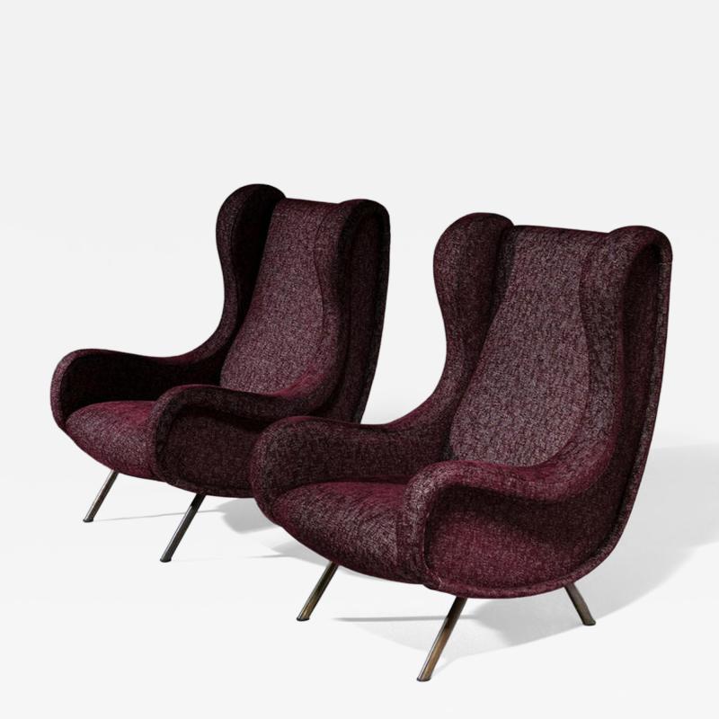 Marco Zanuso Pair of Senior Armchairs by Marco Zanuso for Arflex