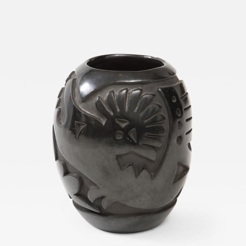 Margaret Tafoya Margaret Tafoya Pueblo Carved Black Pottery Vase