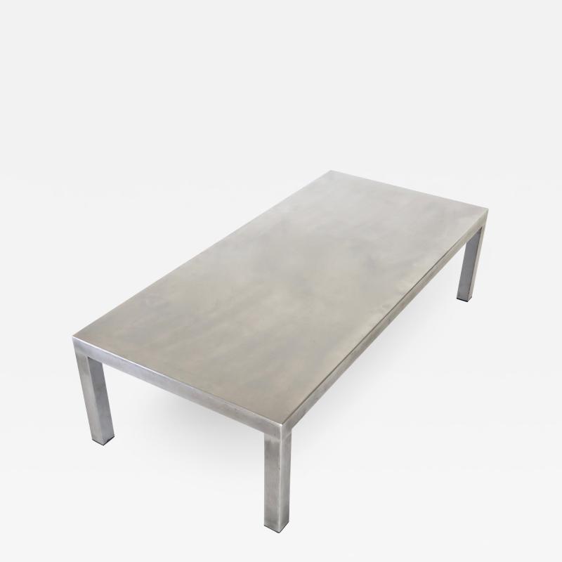 Maria Pergay Maria Pergay Created With Marina Varenne Brushed Stainless Steel Coffee Table