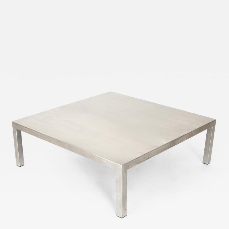 Maria Pergay Maria Pergay Matte Stainless Steel French Coffee Table
