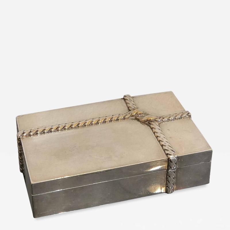 Maria Pergay Petite silver plated box by Maria Pergay France 1970s