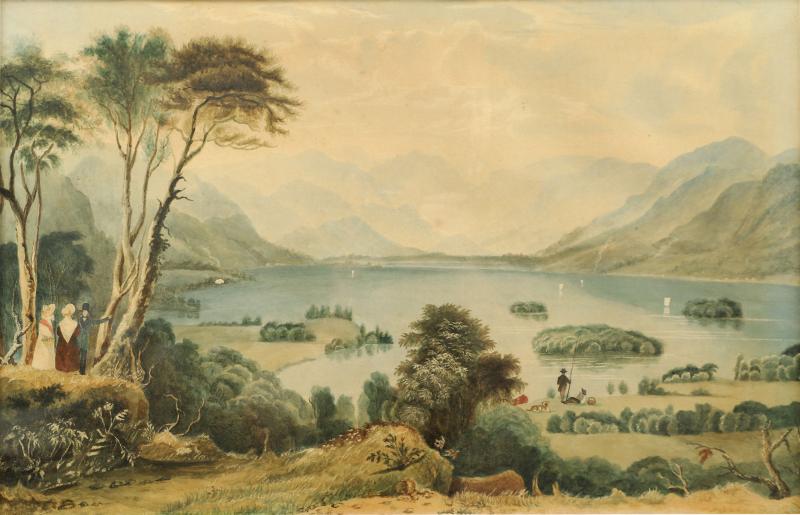 Maria W Chapin Landscape View of a Lake with Onlookers