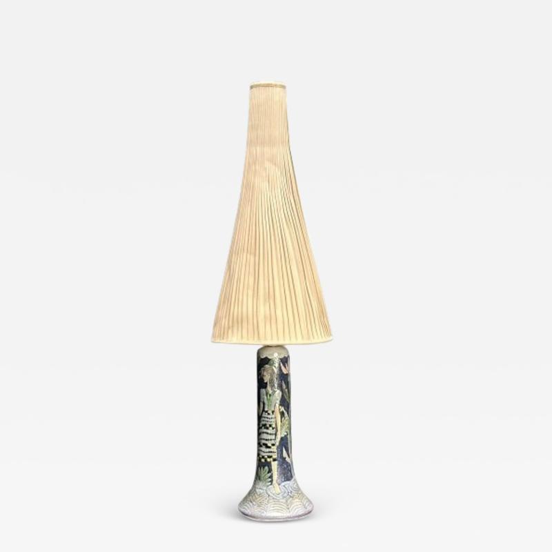 Marian Zawadzki Tilgmans Swedish Mid Century Modern Table Lamp Ceramic 1956