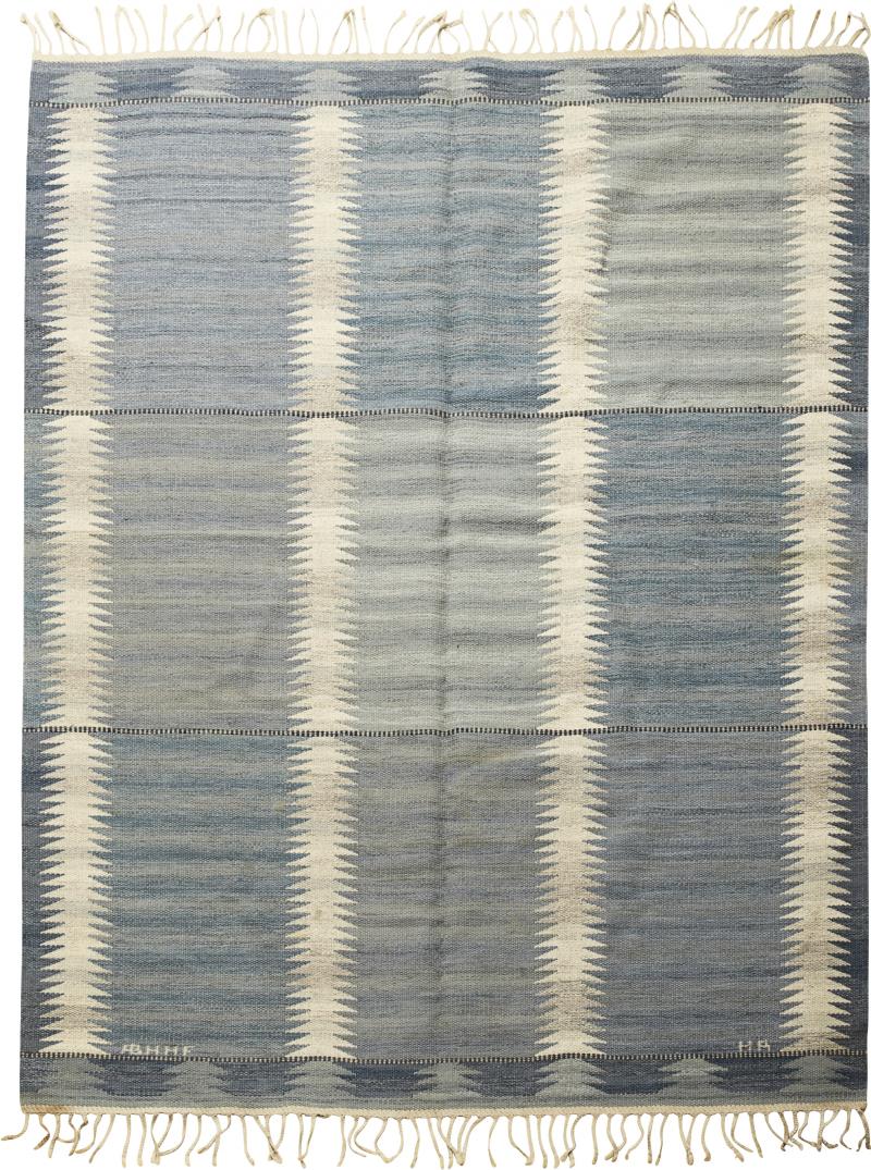 Marianne Richter Flat Weave Carpet in Blue Tones by Marianne Richter for M rta M s Fjetterstr m