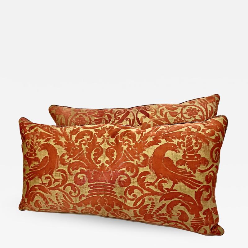 Mariano Fortuny Pair antique Fortuny Pillows c 1925 1930